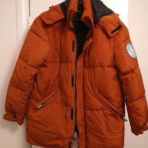 DNKY Men Orange Jacket Coat M